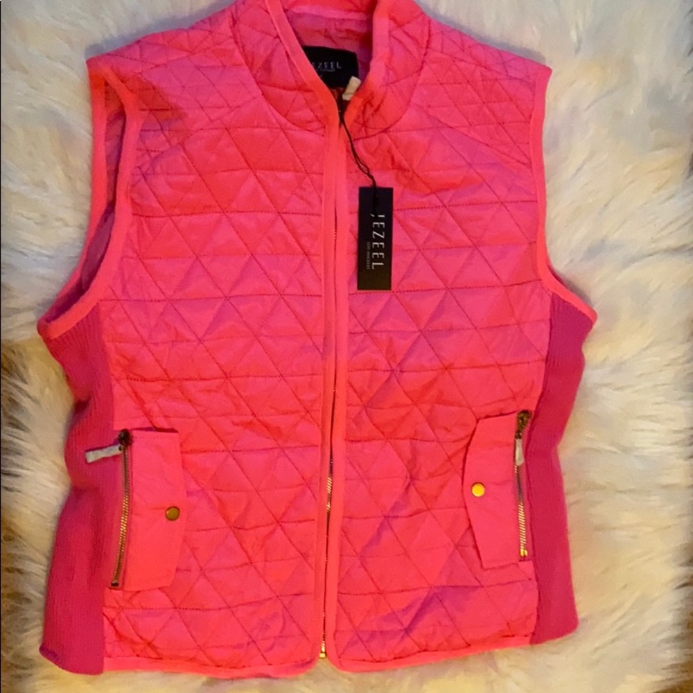 Neon pink vests